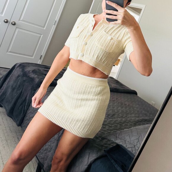 Adorable Knitted Co-ord Skirt Set from Storets - Size S - Like New! - Picture 1 of 3